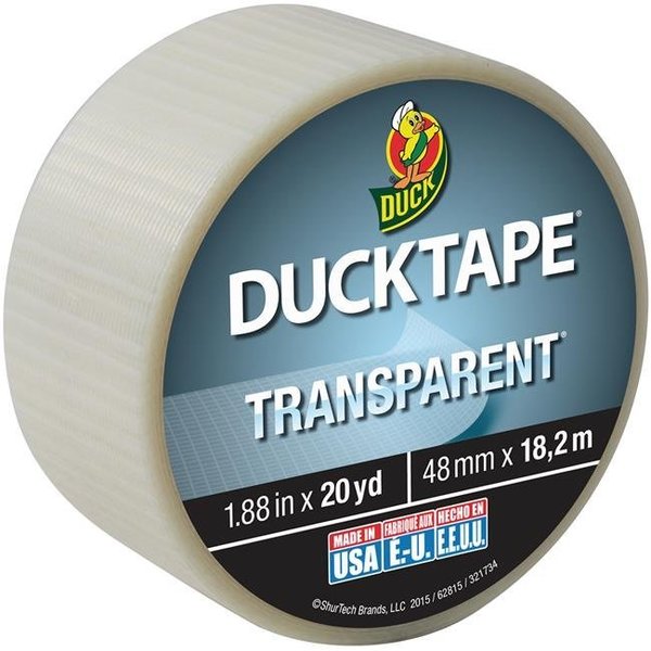 Shurtech Brands ShurTech 241380 1.88 x 20 yard Transparent Duck Tape; Clear 241380